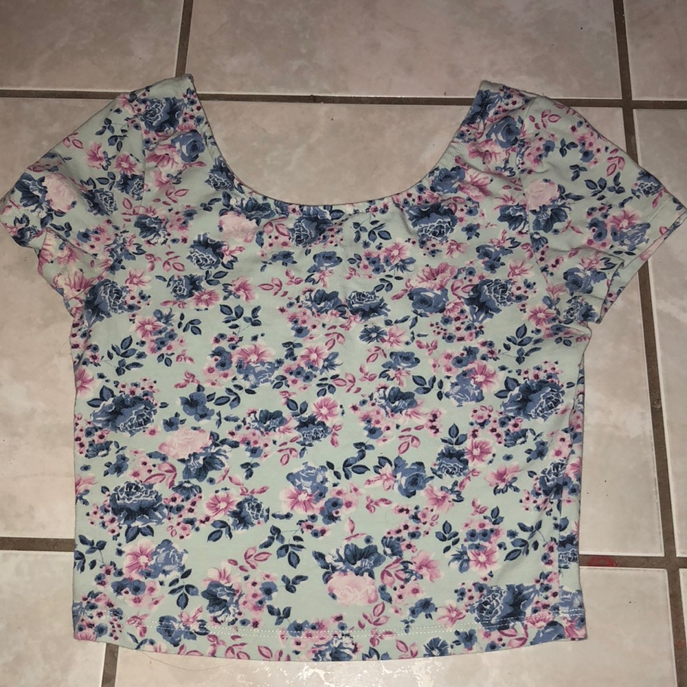 Flowered crop top